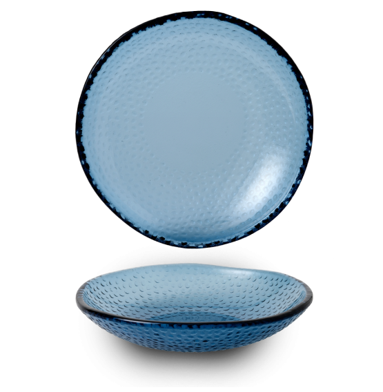 Isla Ocean Blue Organic Glass Bowl